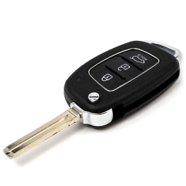 3 Button Hyundai i20 Flip Remote with Aftermarket Blade