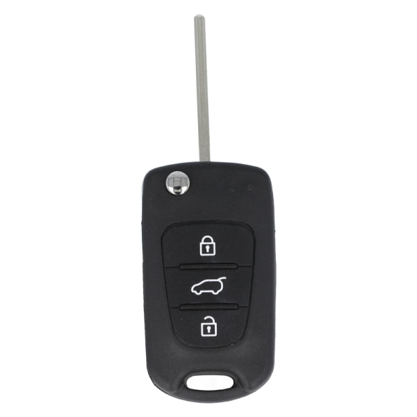 OEM KIA 3 Button Flip Remote (OEM Board, Aftermarket Case)