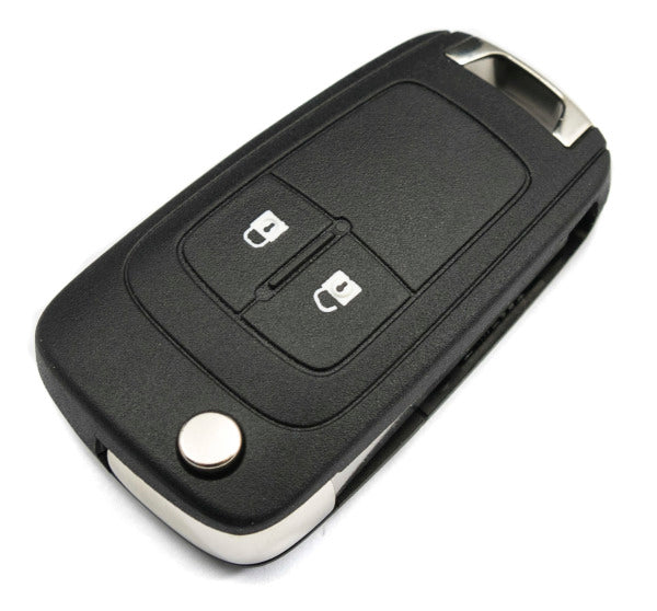 Astra J / Insignia 2 Button 2009- (Witte) (Opel) with Aftermarket HU100 Key Blade (Minor Damage)