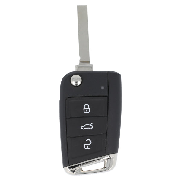 OEM Volkswagen 3 Button Full Flip Remote (No Logo)