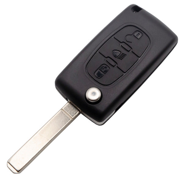 OEM Citroen C4/C6 CAN 3 Button Flip Remote